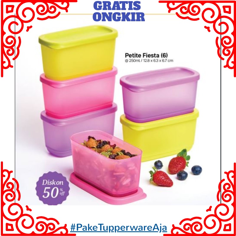 Toples Mini Tupperware / Toples Tupperware Serbaguna Petite Fiesta 6pc