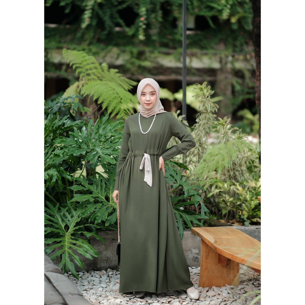 RANIA DRESS - GAMIS SYARI TALI SERUT (BISA COD)