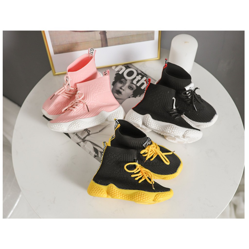 [LOGU] Sepatu rajut bertali anak, Sepatu kain rajut sport anak