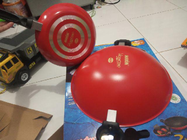 Maxim Valentino Set Wajan Teflon Spatula Sponge Murah Berkualitas