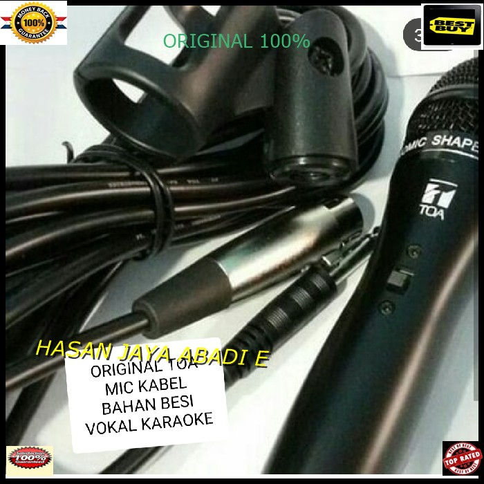 J94 TOA mic mik original kabel cable karaoke vokal vocal audio sound pro jernih meeting panggung pid