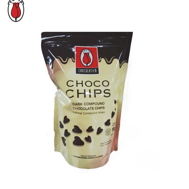 

[KODE BARU 328] Tulip Dark Compound Chocolate Chips 1 kg TERLARIS..!!