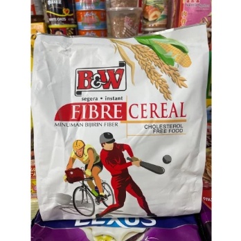 

SEREAL INSTANT SASET B&W FIBRE CEREAL BW FREE CHOLESTEROL SEREAL BEBAS KOLESTROL DAN KURANG GULA