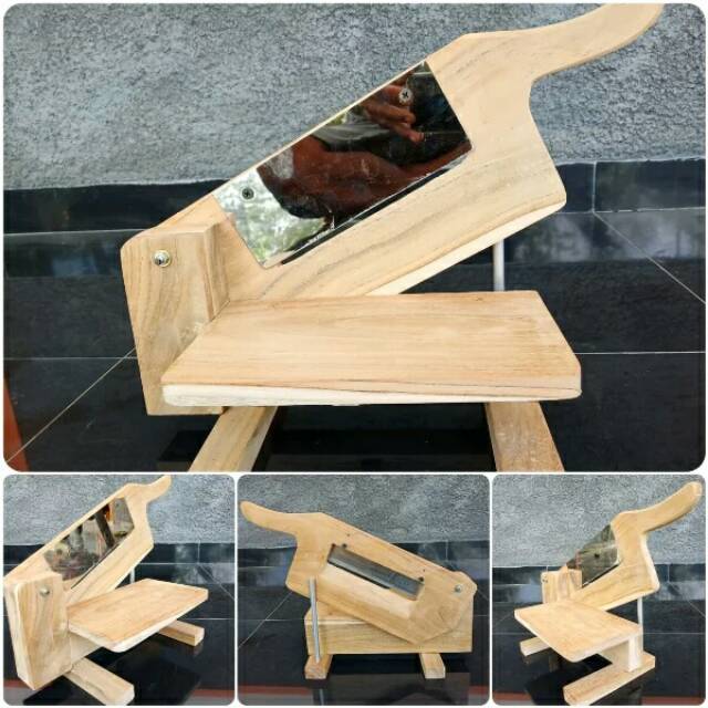 KAYU JATI Alat pemotong pengiris perajang Pengiris kerupuk/pengiris tempe sagu/pengiris keripik