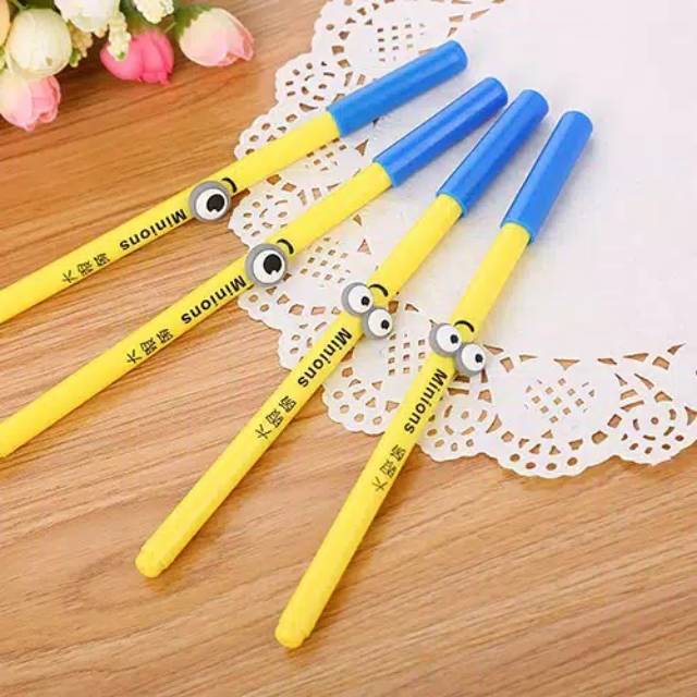 

Pulpen gen motif karakter mata minion,keren dan simple