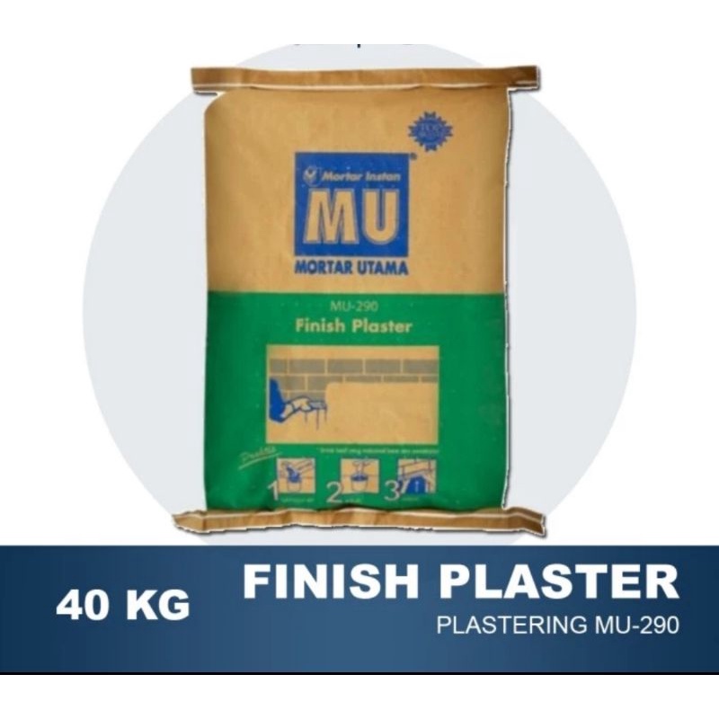 Mortar MU-290/Semen Instant Untuk Finishing Plaster @ 40 kg Medan Grab/Gojek