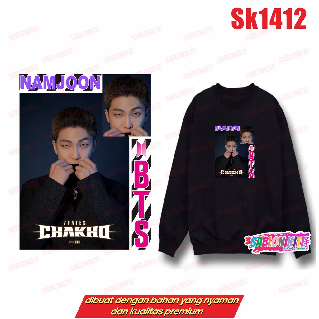 MURAH!!! SWEATER KPOP CHAKHO 2 SK1412 MEMBER JK RM SG V JIN JM JH