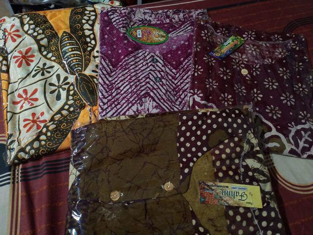 Gamis Batik Super Jumbo Sanea Grosir Baju Long Dress Pakaian Wanita Motif Cantik Lengan Panjang