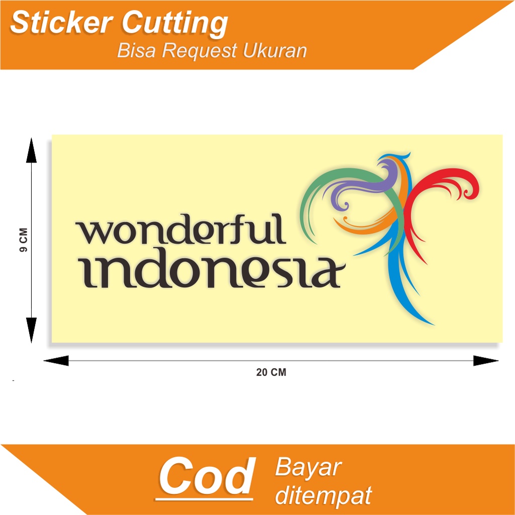 

stiker wonderful indonesia full collor