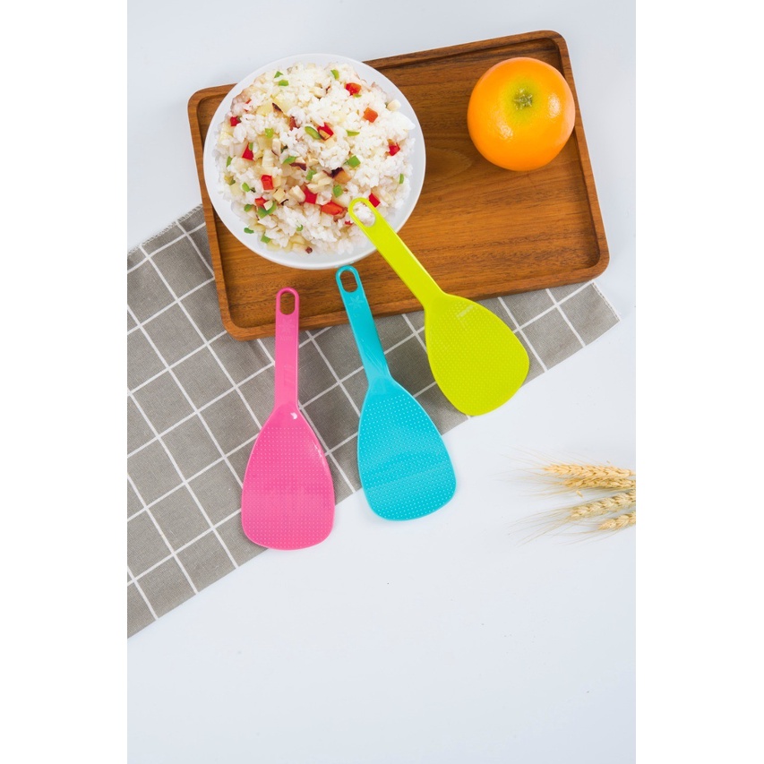 Centong Nasi STEVIA Plastik Anti Lengket Sendok Nasi Magic Com Kirei Rice Cooker Mini