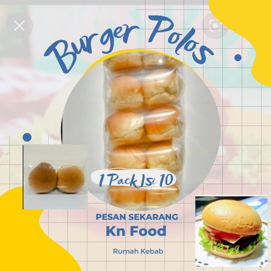 

Roti Burger Polos 10 Pcs-Roti Burger Reguler isi 10 Pcs