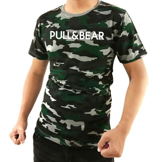 Sale Baju kaos ARMY camo PULL AND BEAR QR0879