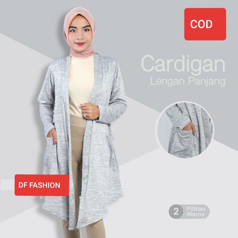 CARDIGAN WANITA MOTIF POLOS