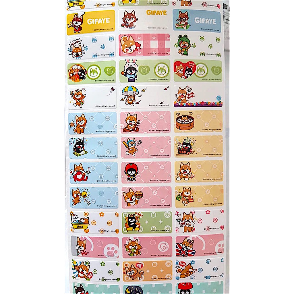 

Label nama stiker waterproof Premium Gigaye Ori