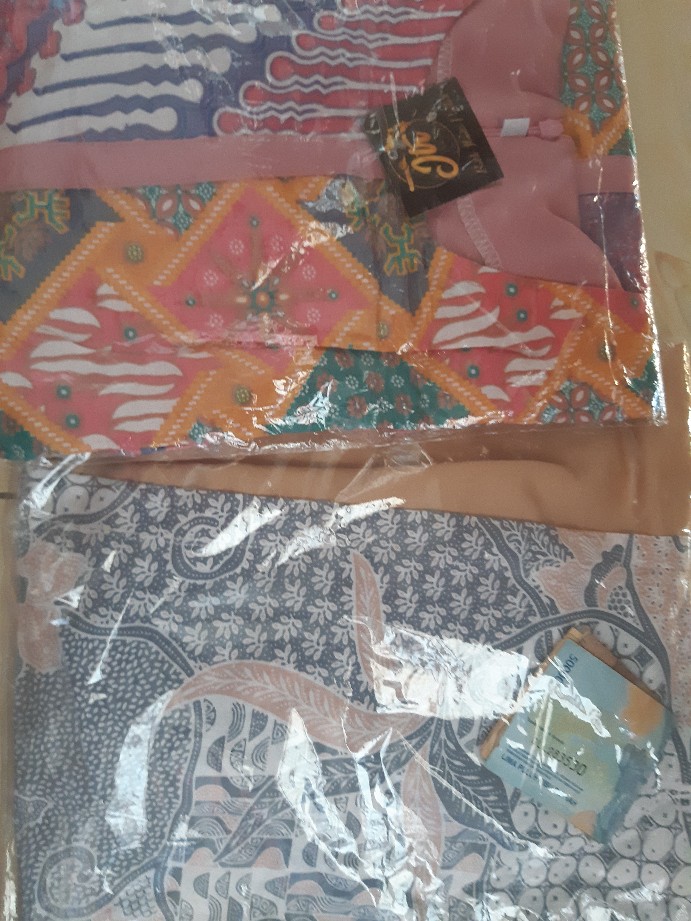 Tey-17 Batik Wanita Asj Sa Hrb026 Kenongo Kemeja Tosca Pendek