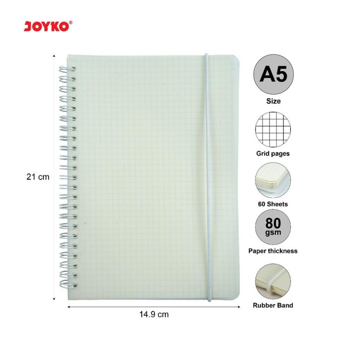 

Terlaris Joyko Grid Notebook NB-700 Buku Catatan Kotak Sampul Bening A5 Isi 60