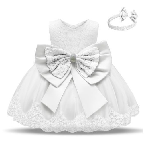 DRESS PESTA ANAK PEREMPUAN IMPORT / BAJU PESTA ANAK TUTU SATIN IMPORT + BANDO