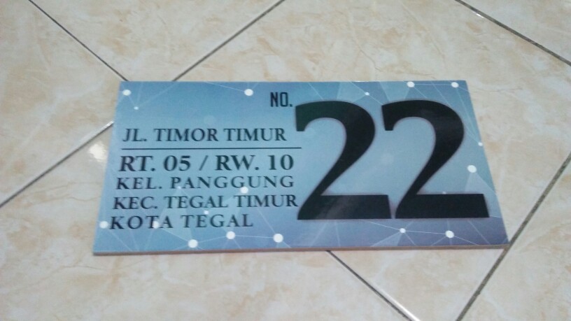 Nomor Rumah Kayu Variasi Motif