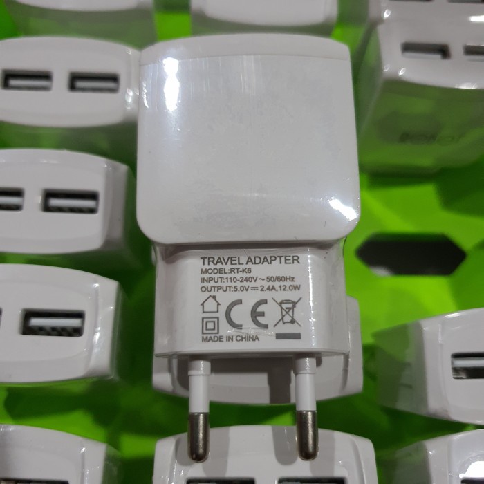 ROBOT RT-K6 kepala charger charging travel adapter casan colokan usb