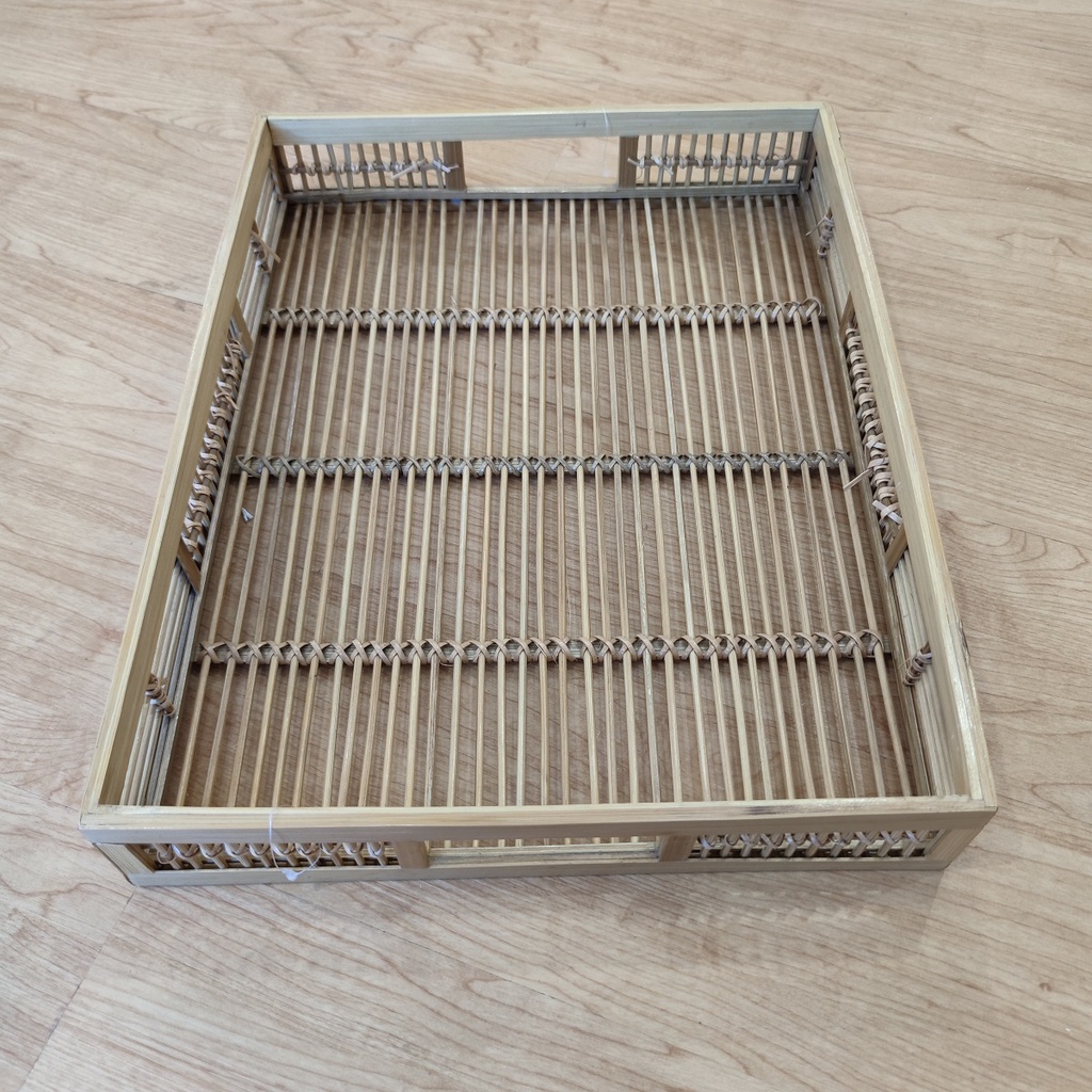 Keranjang Nampan Tray Bambu Kotak Persegi - 46x36x8cm