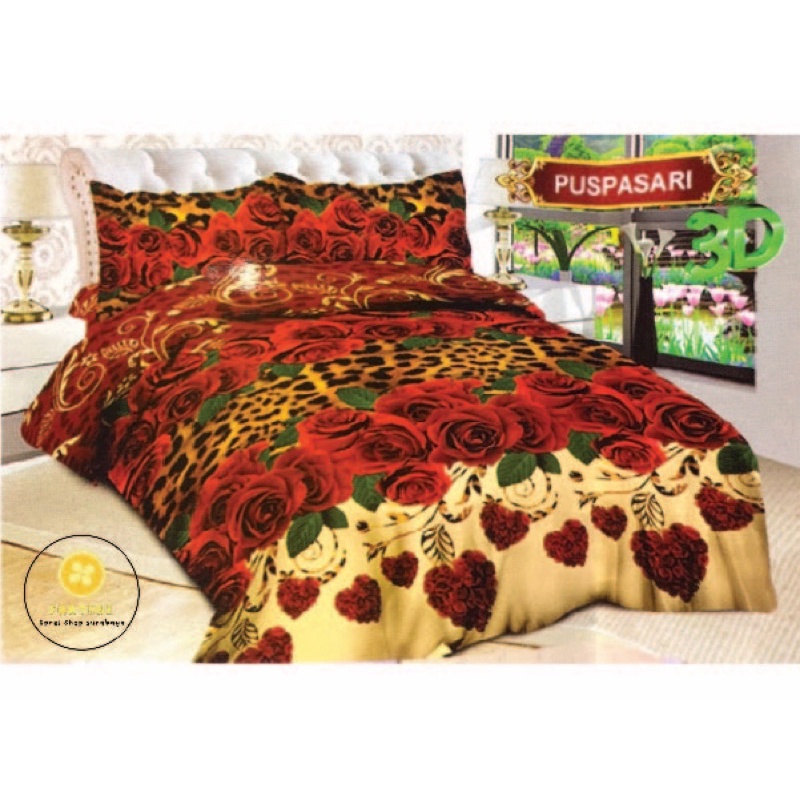 Sprei BONITA Motif Terbaru BUNGA 3D Disperse (BISA COD) Madison, Sweet Rose, Nikita, Puspasari, Natasha