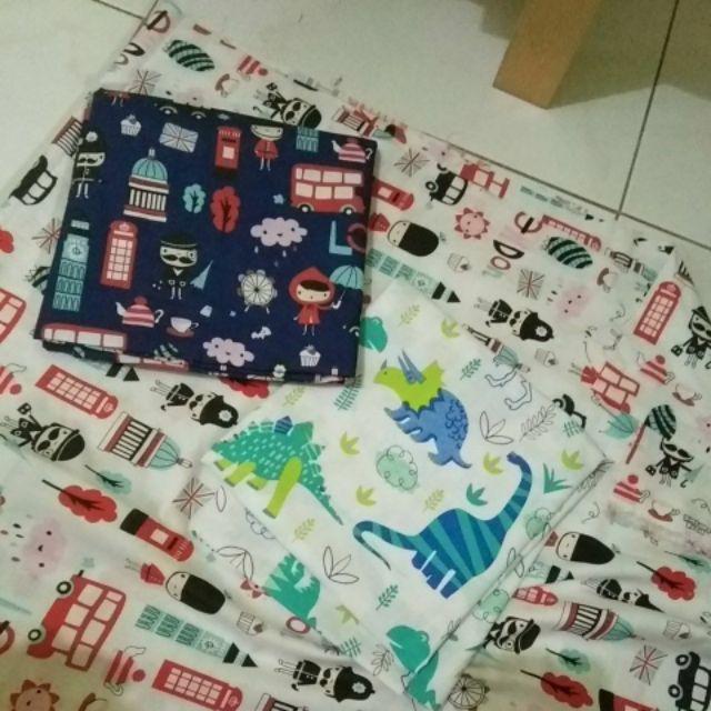 Dino Time -kain Sprei Katun Lokal Meteran Star Bintang Kecil