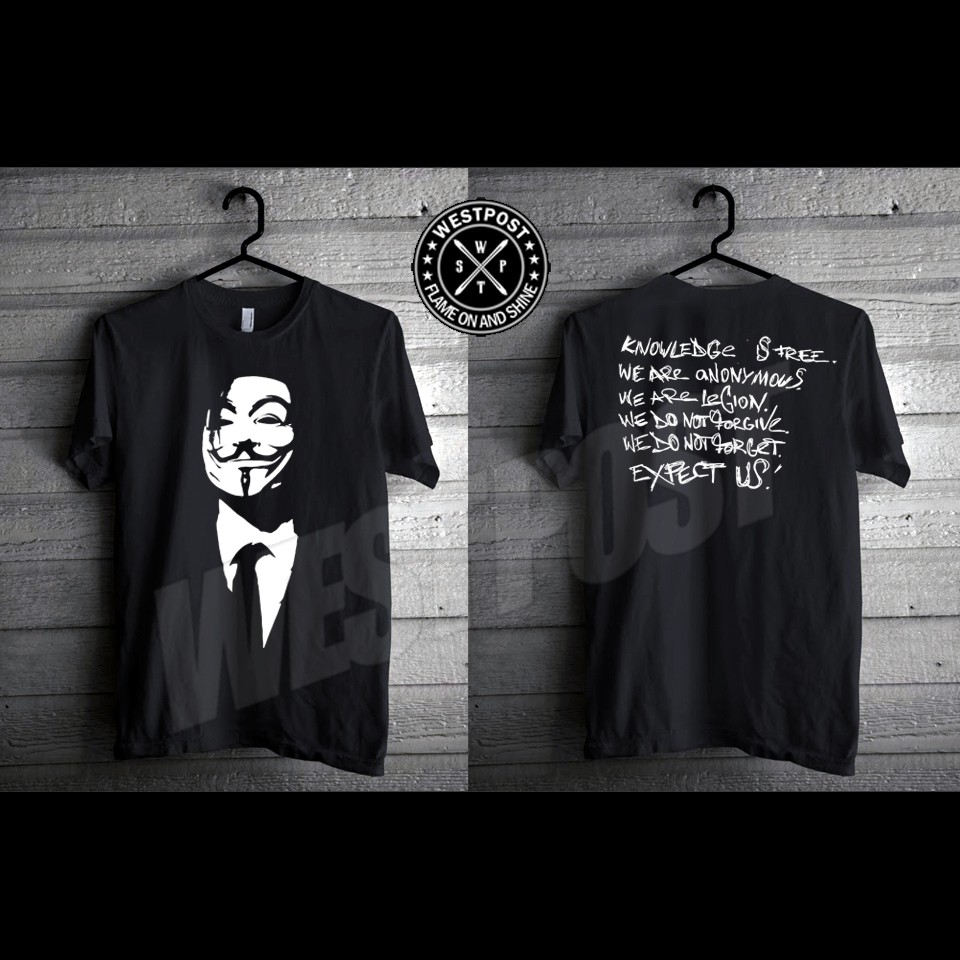Kaos Distro Anonymous Terbaru Mau Kaos Shopee Indonesia