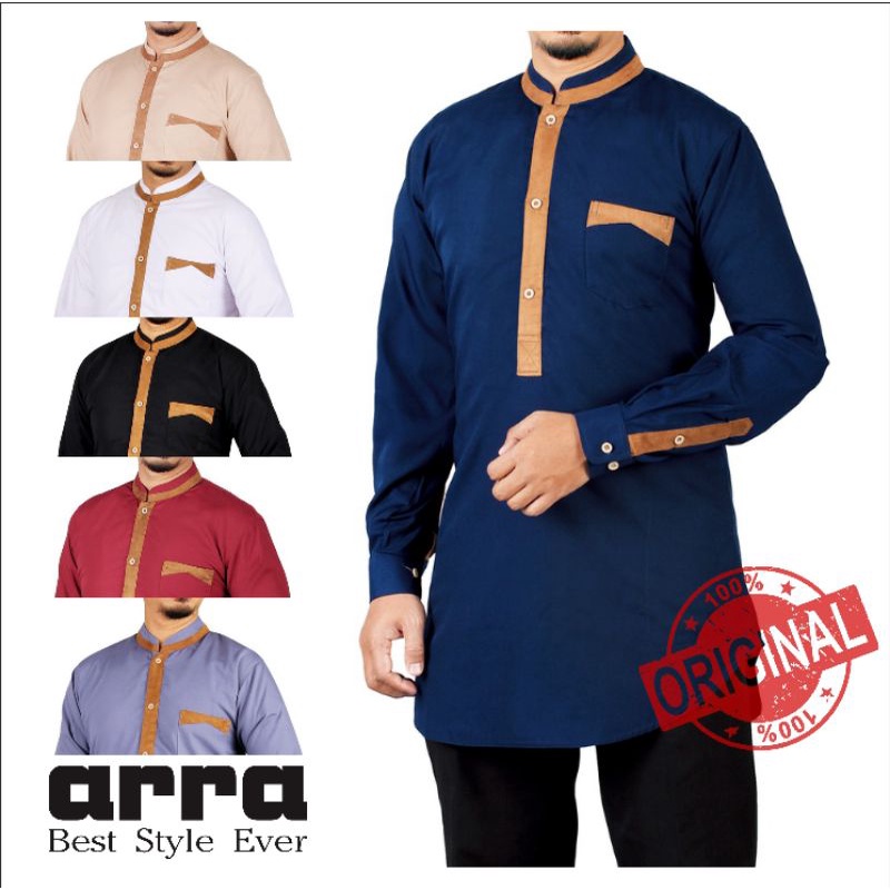 JUMBO Baju Koko Kurta Pria Dewasa Lengan Panjang Pakistan Al Qarni Arra Original Premium Size 3XL &amp; 4XL