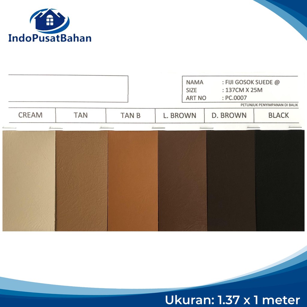 Kulit Sintetis  / Bahan Oscar (1.37m x 1m) - Fiji Gosok Suede