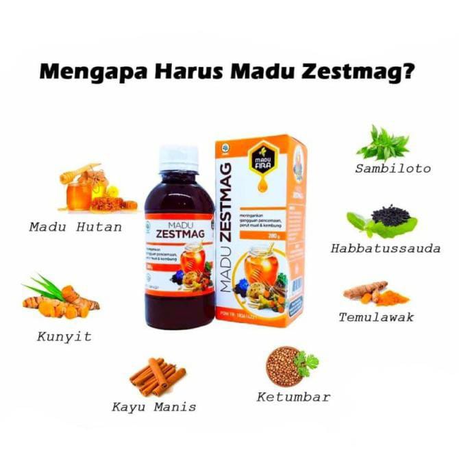 Madu ZESTMAG Original obat Herbal Atasi Sakit Maag Penurun Asam lambug-1