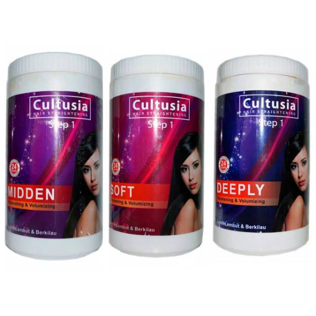 1000 ML Cultusia Hair Straightening Step 1 & Step 2 / Obat Pelurusan Rambut / Smoothing / Rebonding