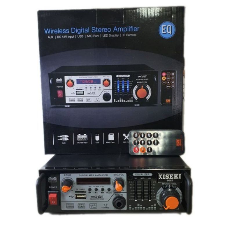 Amplifier Karaoke Fleco D22 - Ampli Bluetooth Mini AC & DC Ampli Fleco D22 AC dan DC