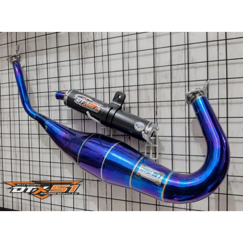 KNALPOT ORIGINAL DTX-51 PEMAKEAN NINJA R ,RR ,SS slencer carbon kevlar original