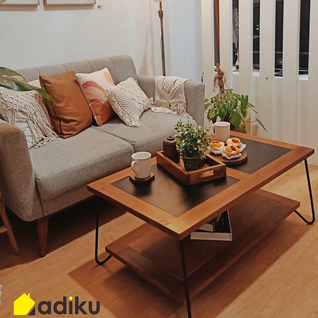 Adiku Albion Meja  Kopi  Minimalis  Coffee Table Shopee 