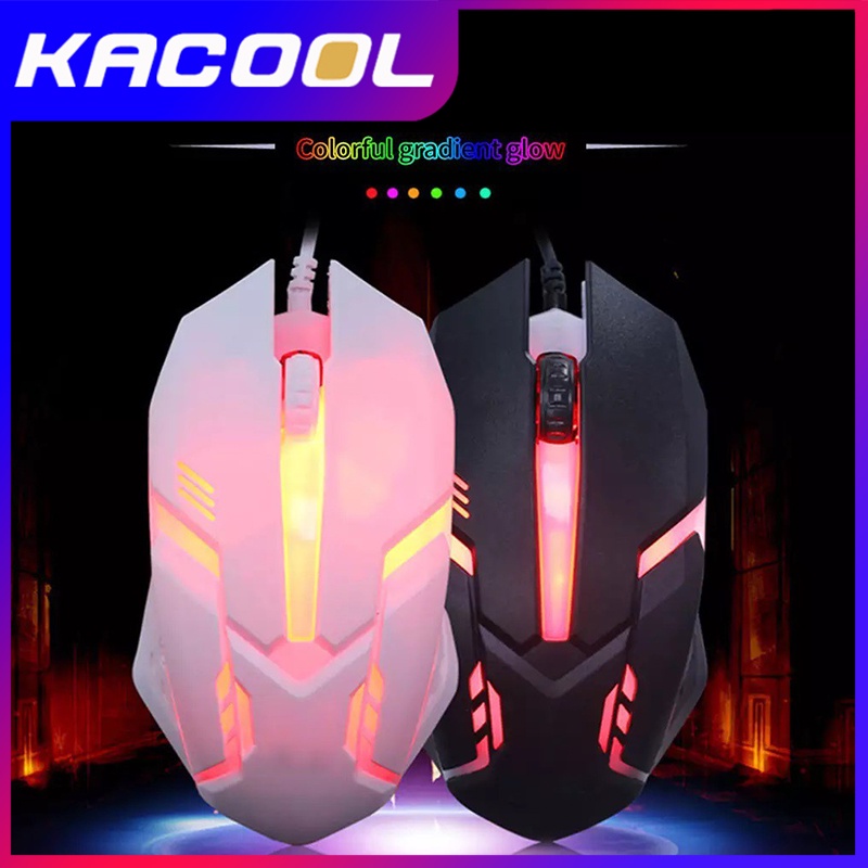 Mouse Gaming Lampu Led 3d Roller Colorful Gradient Mouse Limeide Wired Mouse