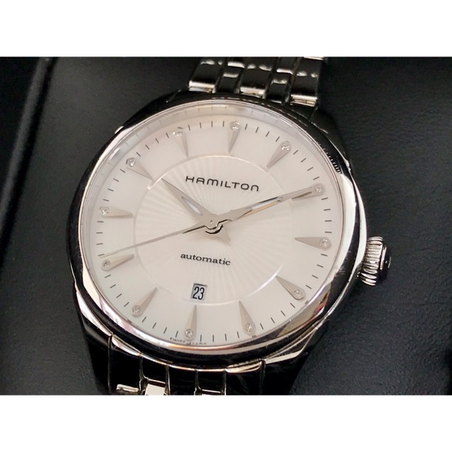 ORIGINAL HAMILTON LADIES JAZZMASTER AUTOMATIC PINK MOP DIAMONDS 32MM