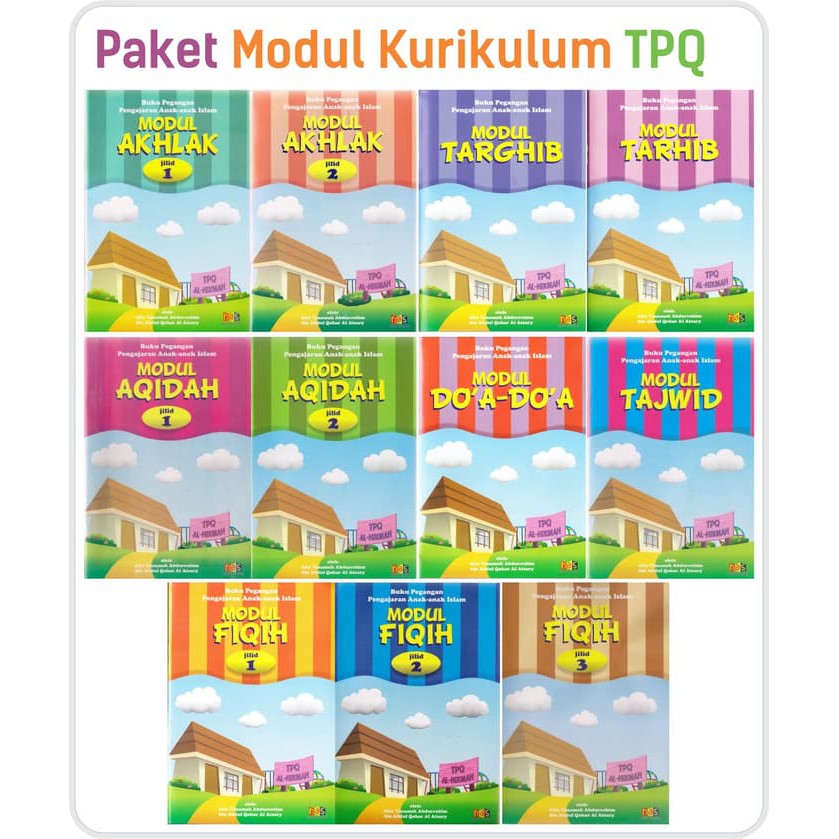 PAKET Modul PAUD TK TPQ Aqidah Akhlak Targhib Tarhib Doa Fiqih Tajwid