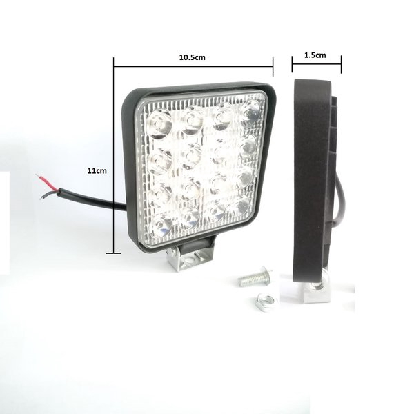 WORKLIGHT KOTAK LAMPU TEMBAK MOBIL LED 48 WATT 16 TITIK LAMPU SOROT KOTAK