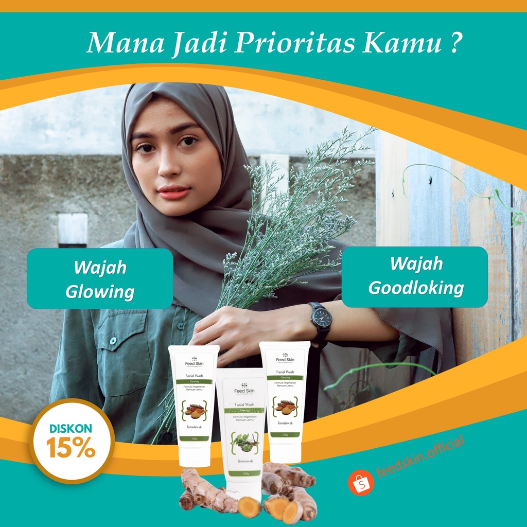 Feed Skin Skincare Sabun Pencuci Pembersih Muka Facial Wash Wajah Wanita dan Pria