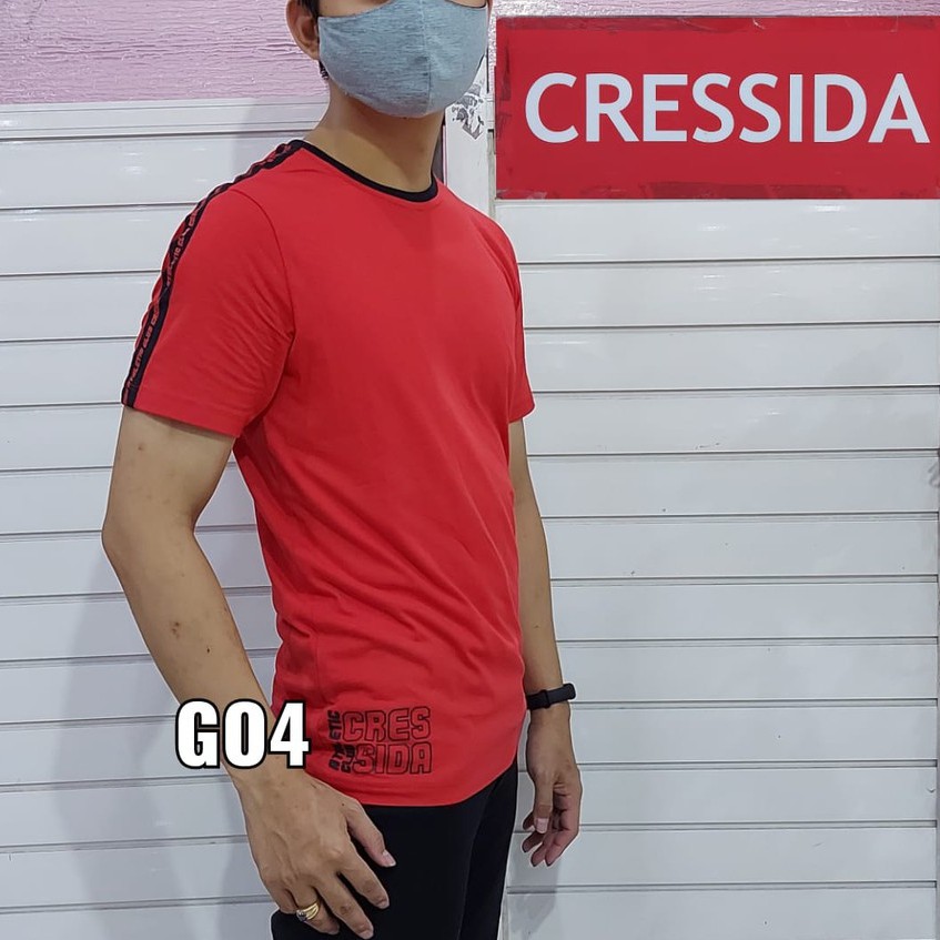 gos CRESSIDA KAOS Pakaian Pria Atasan Kaos Oblong Casual Santai Slimfit Lengan Pendek Original Brand