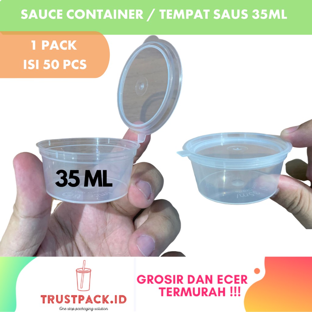 Tempat Saos Plastik 35 ml/ Cup Sambal / Sauce Container