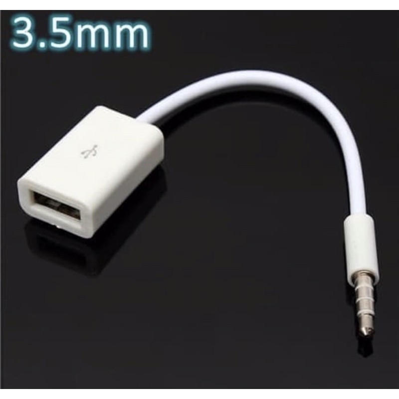 Kabel Aux Audio plug jack 3.5mm male to USB 2.0 Famele Adapter