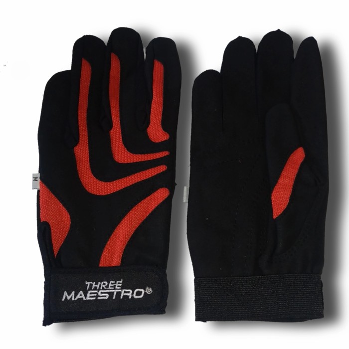 Sarung Tangan Motor Biker Touring Panjang Full Awet Nyaman - THREE MAESTRO seri Strip