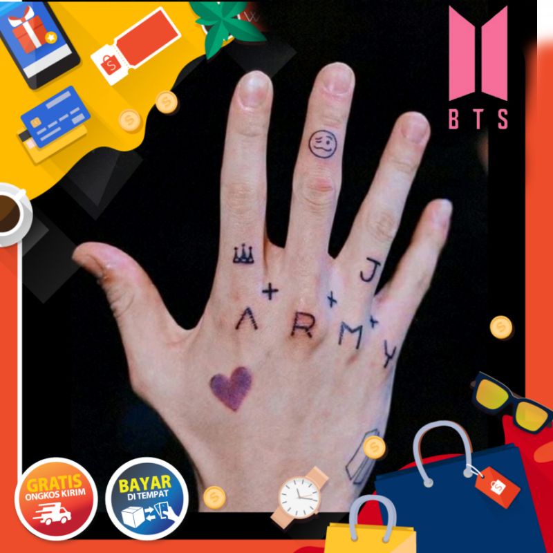 Tato Temporer Jungkook BTS Temporary Tattoo