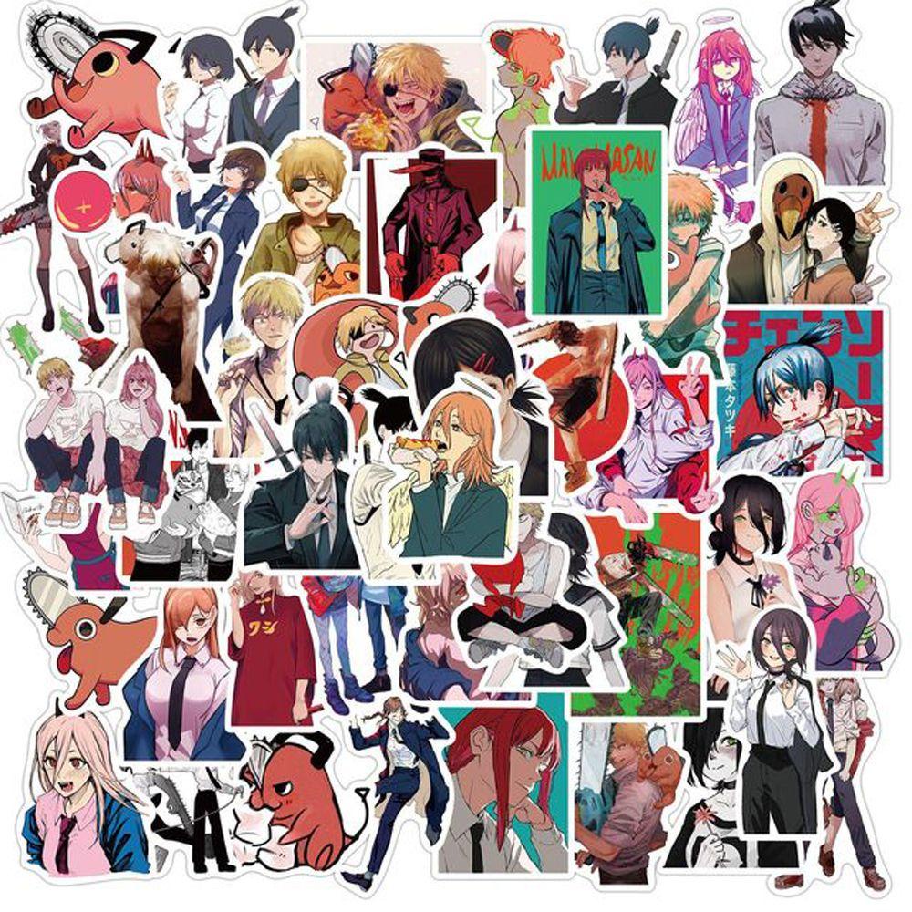 Agustina Anime Stiker Decals DIY Dekorasi Sticker Koper Stationery Stiker Handphone Dekorasi Chainsaw Man