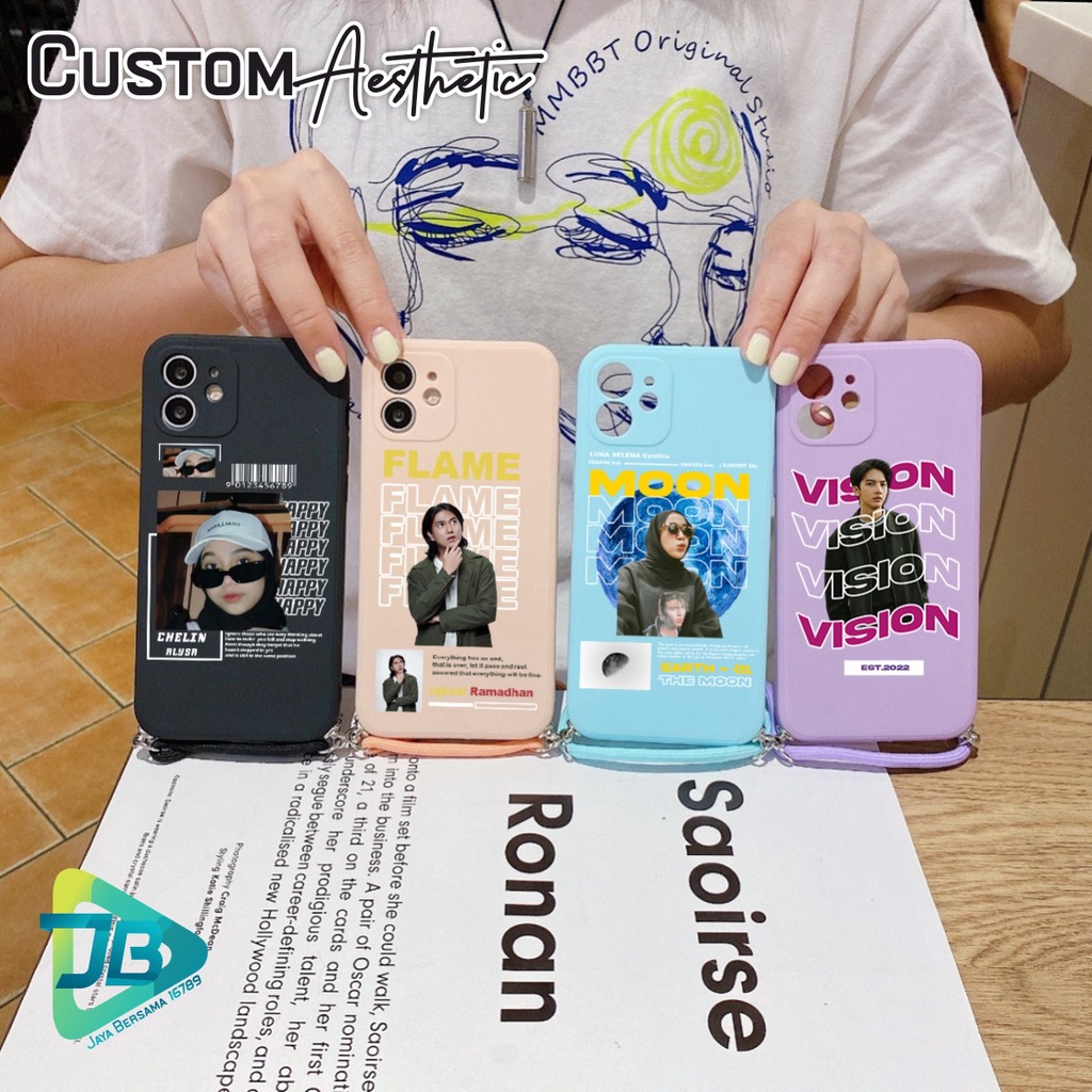 CUSTOM SOFTCASE SILIKON SLINGCASE TALI LANYARD STRAP PHONE MACARON PELINDUNG KAMERA CUSTOM AESTHETIC OPPO VIVO SAMSUNG XIAOMI REALME IPHONE ALL TYPE JB5525