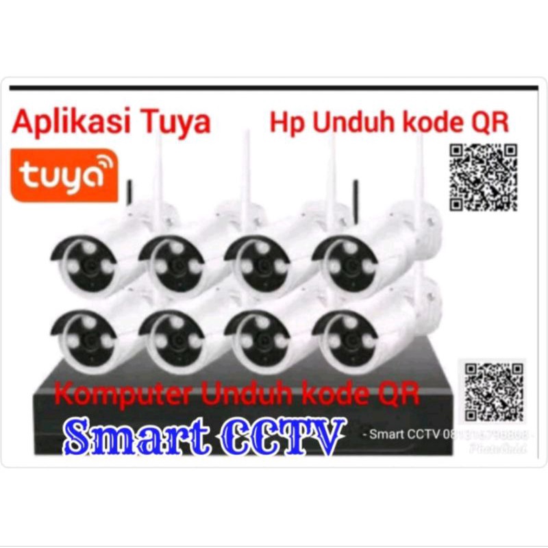 PAKET CCTV Wireless NVR KIT 4CH / 8CH KOMPLIT SIAP PAKAI TANPA KABEL