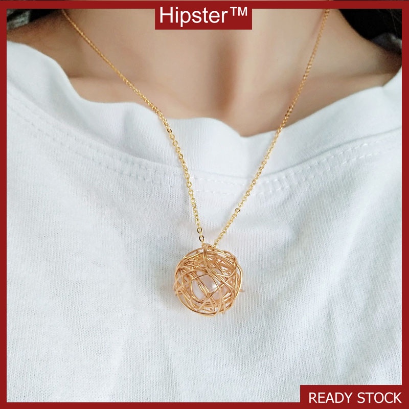 Best Selling Exquisite Elegant Rose Golden Hollow Natural Freshwater Pearl Pendant Fashion Temperament Clavicle Chain