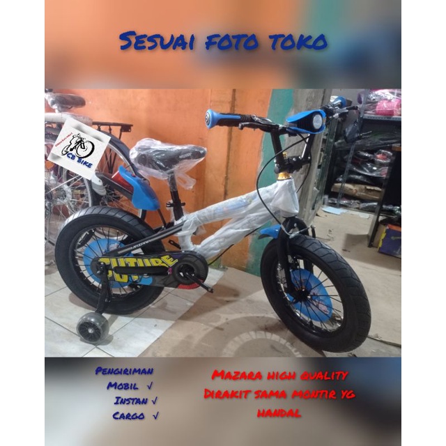 SEPEDA BMX ANAK MAZARA MZ2266-9KX DORAEMON Ban JUMBOO16 Inch 4-7 Tahun LAMPU DAN MUSIK Kids Bike