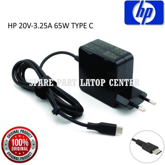 ADAPTOR HP TYPE C 65W L04650-850 L32392-001 1ED04AV 1HE08UT#ABA 1HE08AA 3PN48AA L32394-001 X7W50AA
